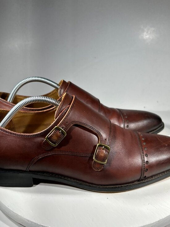 Warfield Grand Double Monk Strap Mens Leather Dress Shoes Merrick Size 10 Brown main image 7